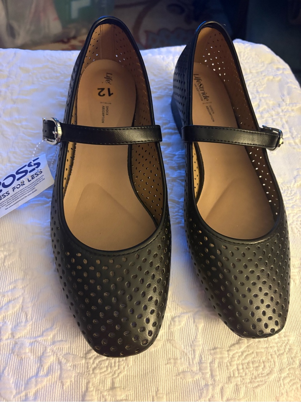Ladies new black flats size 12M